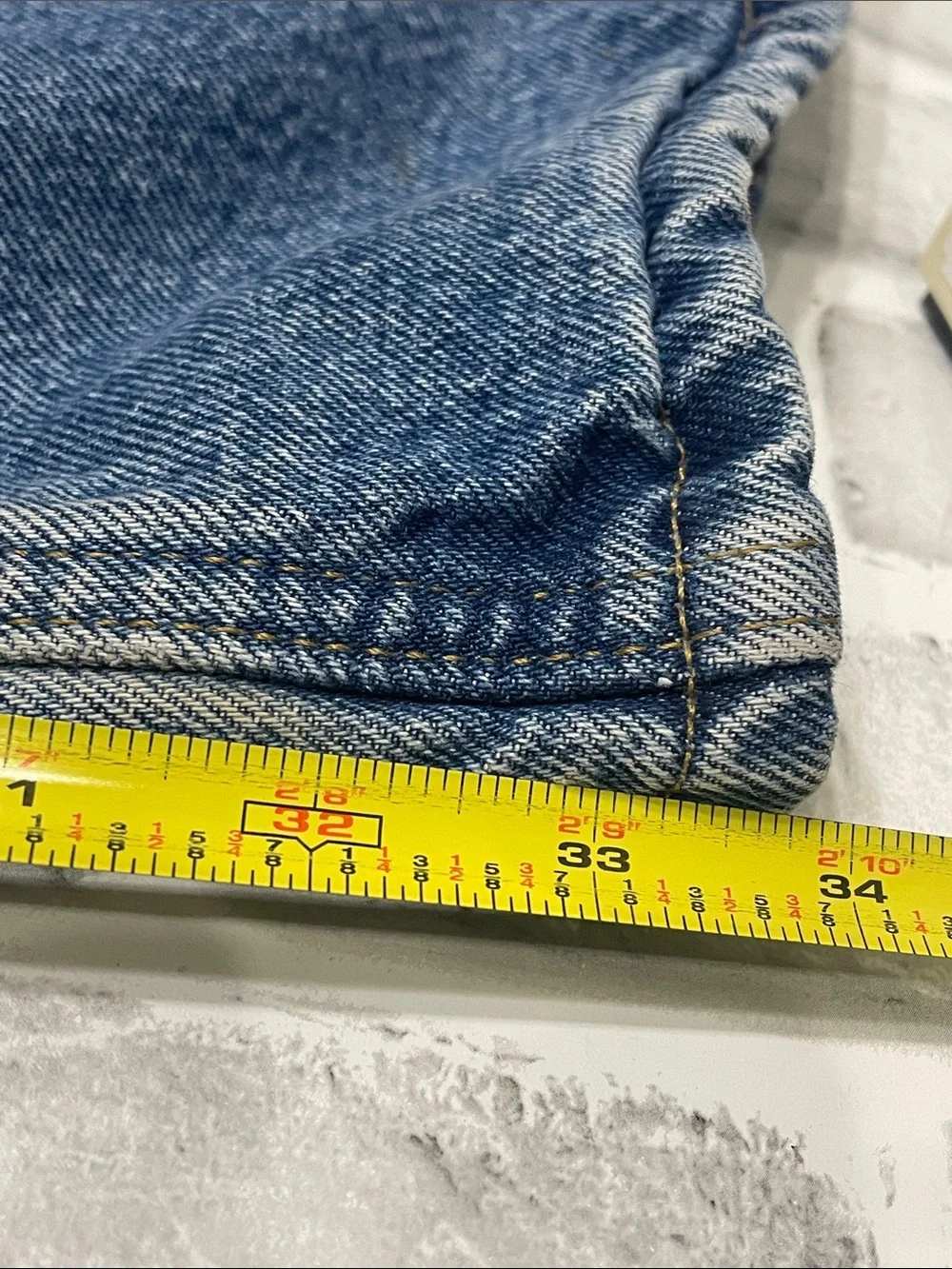 Carhartt Men’s workwear denim blue jeans. Fleece lined.40x34. Pre-owned. See pic